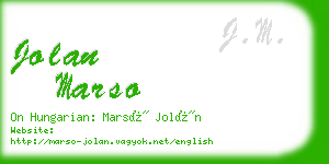 jolan marso business card